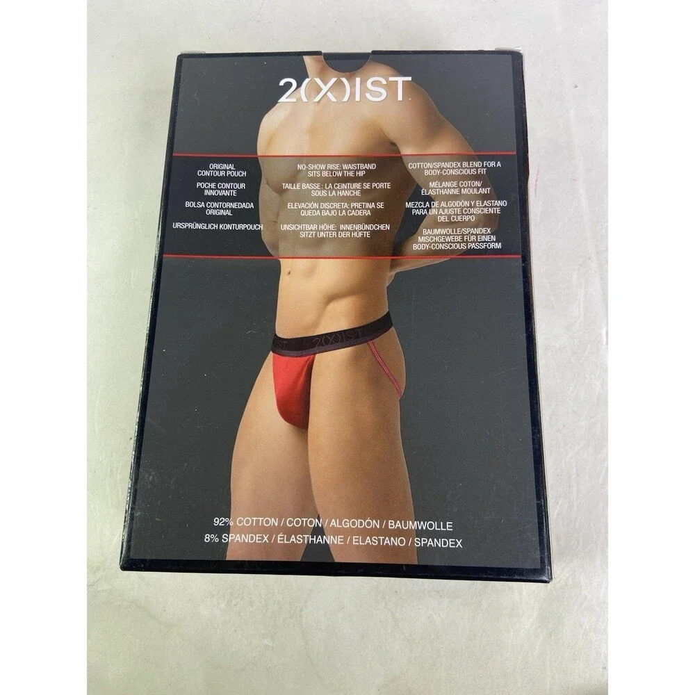 2xist Cotton Stretch 4 Pack Jockstraps Christmas Holiday Print Mens Size L